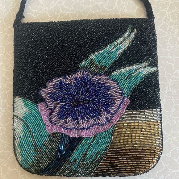 Vintage PATRICK SWEENEY The Last Tulip Comapny Beaded Purse - Picture 1 of 16